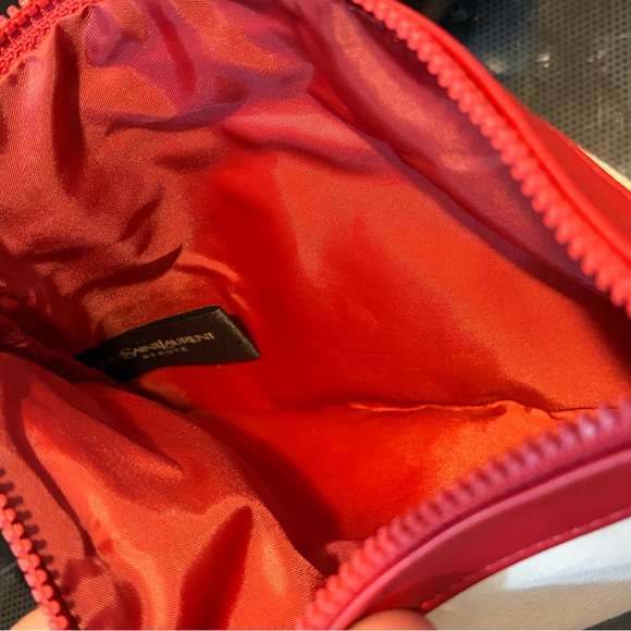 YSL Red and Cream cosmetics pouch - Picture 7 of 8